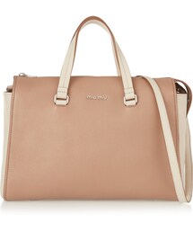 miu miu | Miu Miu Two-Tone Textured-Leather Tote(トートバッグ)
