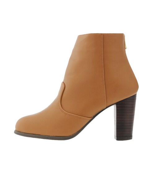 MERCURYDUO（マーキュリーデュオ）の「【GDS】 バックジップシンプルショートブーツ（シューズ・レディース・ブラック/キャメル・36/38）」の3枚目の写真