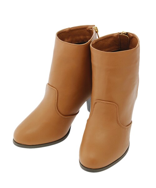 MERCURYDUO（マーキュリーデュオ）の「【GDS】 バックジップシンプルショートブーツ（シューズ・レディース・ブラック/キャメル・36/38）」の4枚目の写真