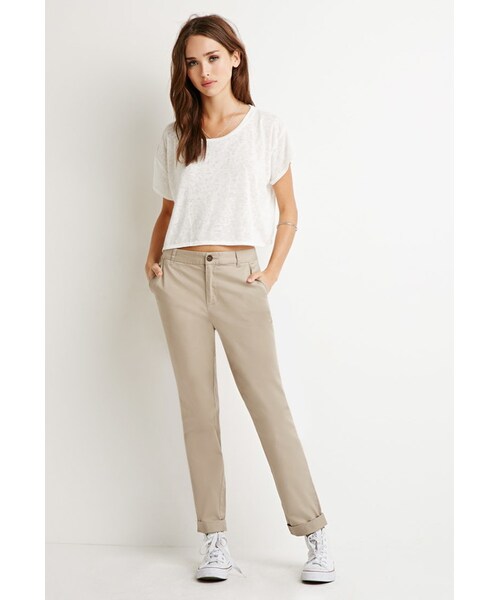FOREVER 21（フォーエバー トゥエンティーワン）の「FOREVER 21 Classic Chino Pants（その他パンツ・レディース・Black/Blue/Beige/Green・24/25/26/27/28/29/30/31）」の2枚目の写真