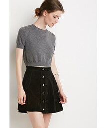 FOREVER 21 | FOREVER 21 Buttoned Suede Skirt(スカート)