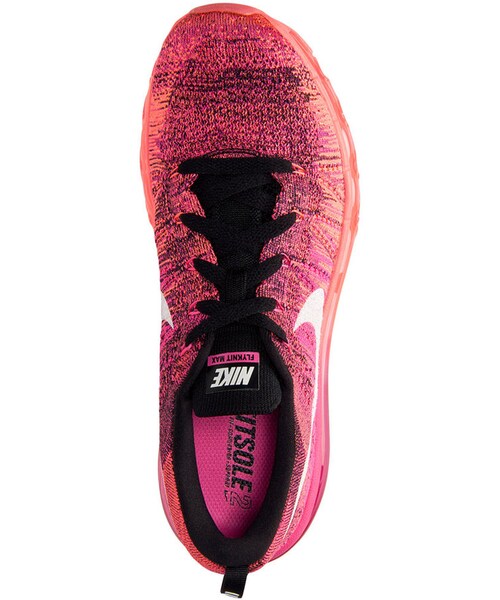 NIKE(ナイキ)の「Nike Women's Flyknit Air Max Running Sneakers from Finish Line(スニーカー・レディース・Red・6/6.5/7/7.5/8/8.5/9/9.5/10/10.5/11)」の4枚目の写真