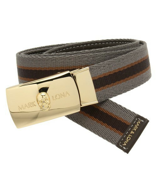 MARK & LONA スカルデザイン ベルト MARK&LONA - REV MARKER BELT / ブランドロゴ スカルスタッズ