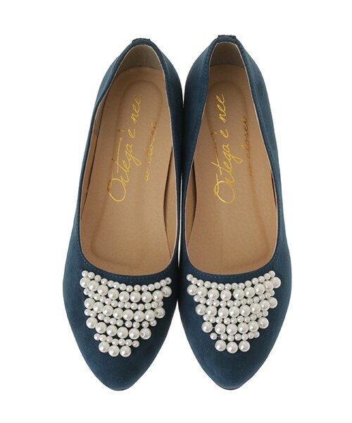 w closet(ダブルクローゼット)の「パール付きインヒールパンプス(シューズ・レディース・キャメル/グリーン/ブラック・M/L)」の4枚目の写真