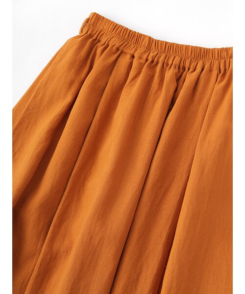 w closet（ダブルクローゼット）の「ベルト付きロングスカート（スカート・レディース・オレンジ/レッド/ブラック・FREE）」の9枚目の写真