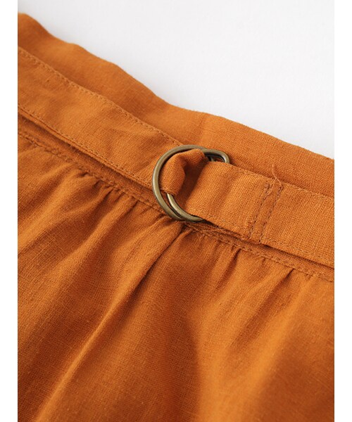 w closet（ダブルクローゼット）の「ベルト付きロングスカート（スカート・レディース・オレンジ/レッド/ブラック・FREE）」の8枚目の写真