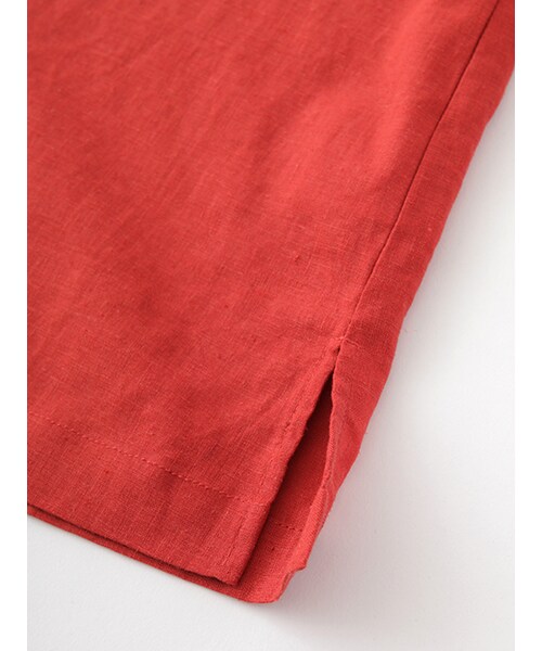 w closet(ダブルクローゼット)の「フレア袖後ろ開きブラウス(トップス・レディース・オレンジ/レッド/ブラック・FREE)」の9枚目の写真