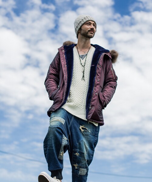 glamb（グラム）の「Barkley down JKT（ジャケット/アウター・メンズ・White/Burgundy/Black・Size1/Size2/Size3/Size4）」の20枚目の写真