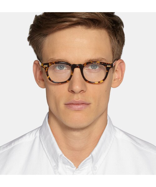 THOM BROWNE（トムブラウン）の「Thom Browne Square-Frame Tortoiseshell Acetate Optical Glasses（メガネ・メンズ・Brown・One Size）」の5枚目の写真