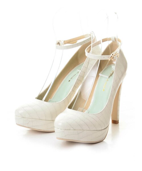 31 Sons de mode（トランテアン　ソン　ドゥ　モード）の「ストラップ付きパンプス《予約アイテム》（シューズ・レディース・ブラック/オフホワイト/ホワイト/ベージュ・S/M/L）」の2枚目の写真