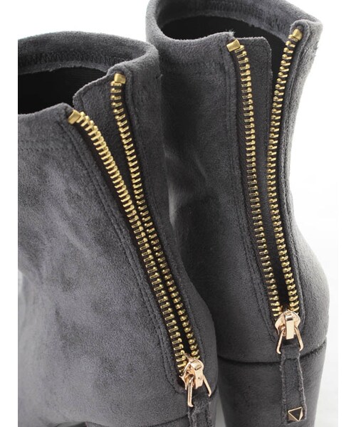 31 Sons de mode（トランテアン　ソン　ドゥ　モード）の「ストレッチショートブーツ《予約アイテム》（シューズ・レディース・モカブラウン/ブラック/グレー・S/M/L）」の7枚目の写真