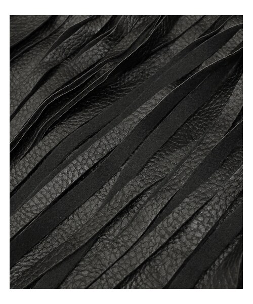 ANAP（アナップ）の「フリンジミニバック（バッグ・レディース・ブラック/ホワイト・one size）」の10枚目の写真