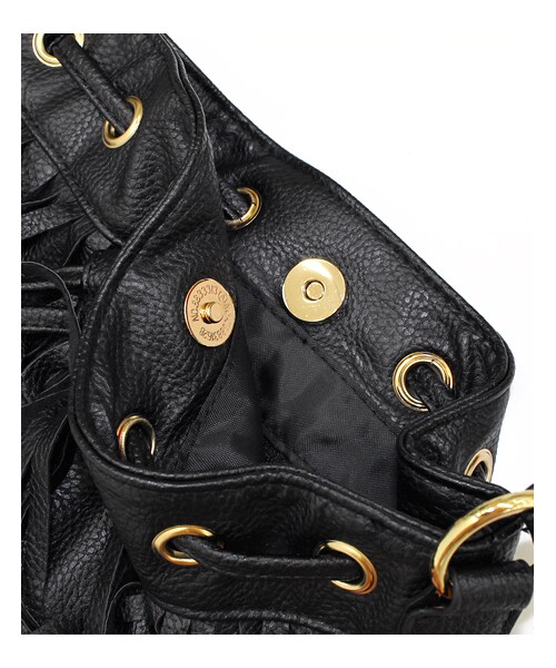 ANAP（アナップ）の「フリンジミニバック（バッグ・レディース・ブラック/ホワイト・one size）」の9枚目の写真