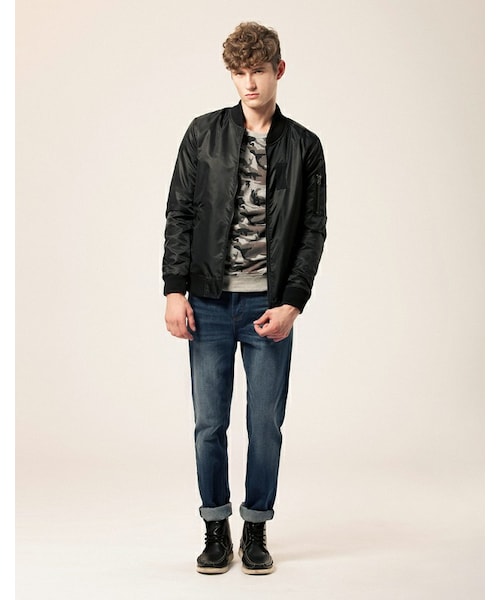 LOVFEE（ラッフィ）の「復古素色舖棉防風夾克外套（その他・メンズ・黑/軍綠・S/M/L）」の4枚目の写真