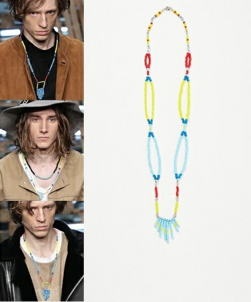 DISCOVERED（ディスカバード）の「DISCOVERED ビーズネックレス（ネックレス・メンズ・ブラック/ライトブルー・FREE）」の3枚目の写真