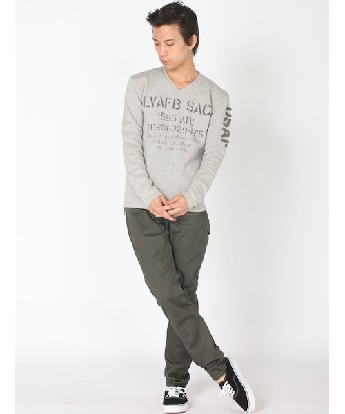 AVIREX（アヴィレックス）の「DS AVI STRETCH DOBBY（パンツ・メンズ・GREY/CHARCOL/CAMO/OLIVE・M/L/XL/XXL）」の4枚目の写真