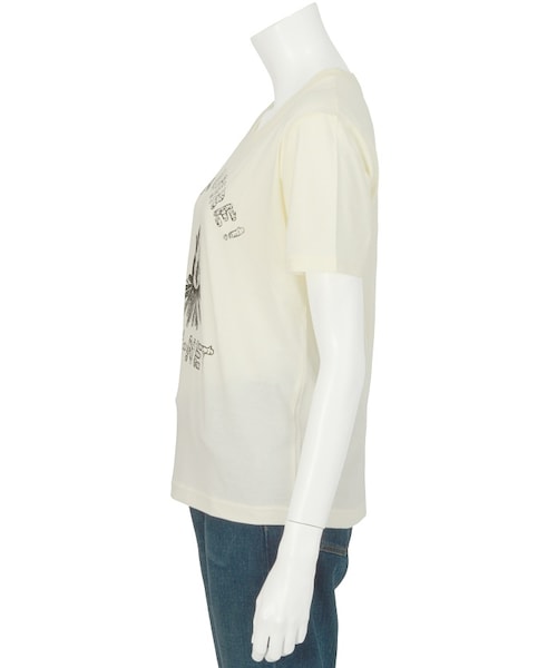 Ne-net（ネネット）の「I AM ON FIRE! T / Tシャツ（トップス・レディース・off white/yellow・02）」の6枚目の写真