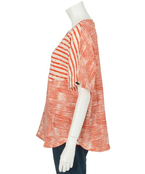 Ne-net（ネネット）の「キャンプボーダー / Tシャツ（トップス・レディース・blue/red/gray・02）」の7枚目の写真