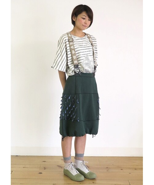 Ne-net（ネネット）の「キャンプボーダー / Tシャツ（トップス・レディース・blue/red/gray・02）」の10枚目の写真