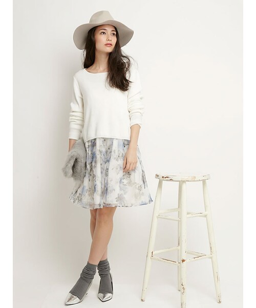 MERCURYDUO（マーキュリーデュオ）の「【GDS】 フェイクファー折り返しクラッチBAG（バッグ・レディース・オフホワイト/ライトグレー/ミントグリーン/キャメル・F(折ってある状態)）」の13枚目の写真