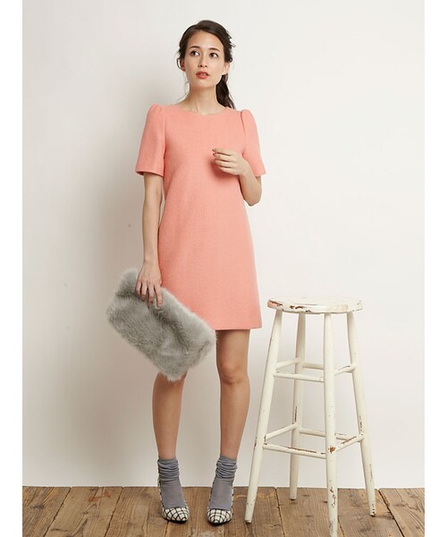 MERCURYDUO（マーキュリーデュオ）の「【GDS】 フェイクファー折り返しクラッチBAG（バッグ・レディース・オフホワイト/ライトグレー/ミントグリーン/キャメル・F(折ってある状態)）」の9枚目の写真