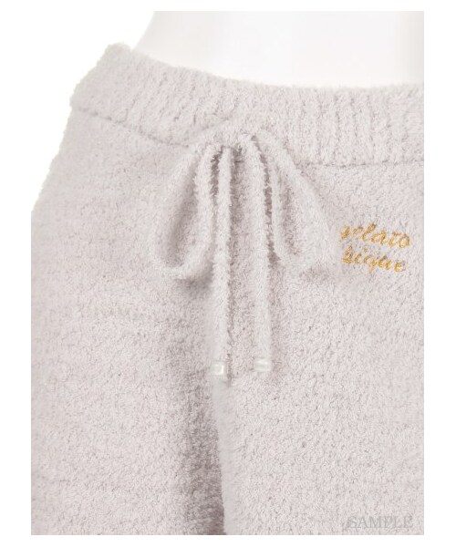 gelato pique（ジェラートピケ）の「moco moco’ソフトジェラート’ハーフパンツ（ロングパンツ・レディース・GRY/OWHT・F）」の6枚目の写真