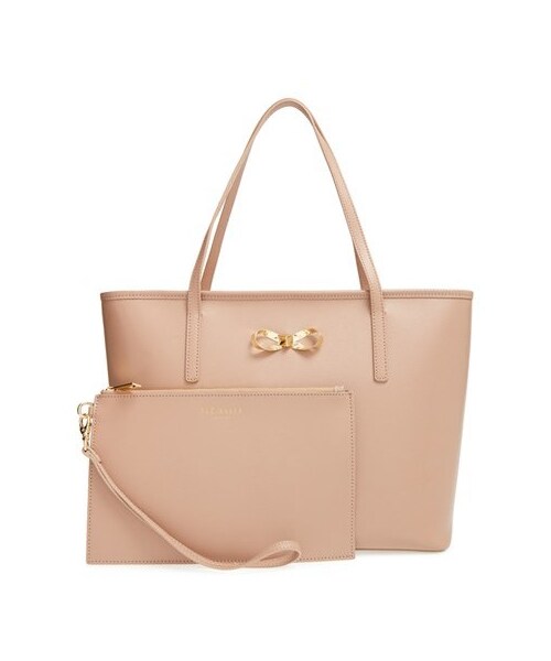 Ted Baker（テッドベーカー）の「Ted Baker London 'Bow' Leather Shopper（トートバッグ・レディース・Black/Blue/Beige/Pink・One Size）」の6枚目の写真