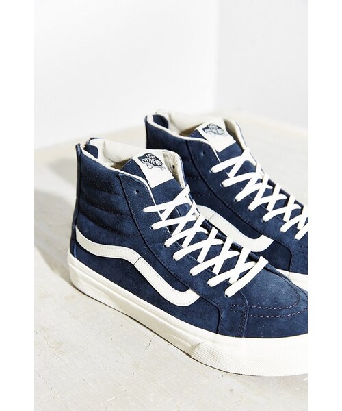 VANS(バンズ)の「Vans Sk8-Hi Scotchgard Slim Sneaker(スニーカー・レディース・Blue/Yellow・W 10/M 8.5/W 5/M 3.5/W 6.5/M 5/W 6/M 4.5/W 7.5/M 6/W 7/M 5.5/W 8.5/M 7/W 8/M 6.5/W 9.5/M 8/W 9/M 7.5)」の9枚目の写真