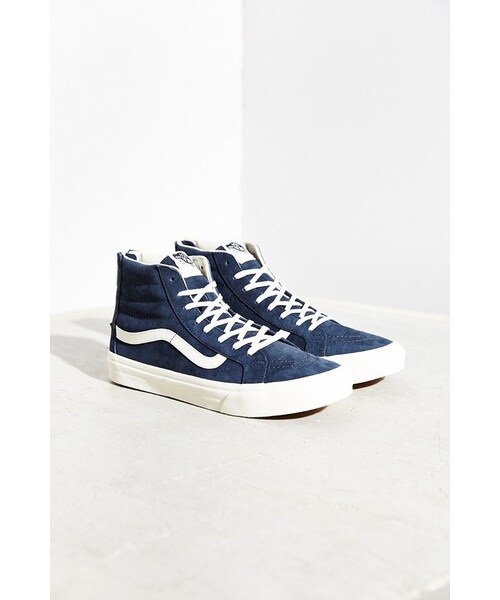 VANS(バンズ)の「Vans Sk8-Hi Scotchgard Slim Sneaker(スニーカー・レディース・Blue/Yellow・W 10/M 8.5/W 5/M 3.5/W 6.5/M 5/W 6/M 4.5/W 7.5/M 6/W 7/M 5.5/W 8.5/M 7/W 8/M 6.5/W 9.5/M 8/W 9/M 7.5)」の3枚目の写真