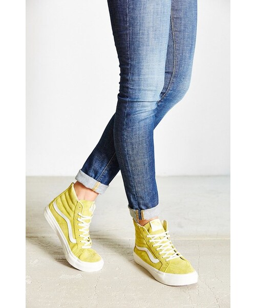 VANS(バンズ)の「Vans Sk8-Hi Scotchgard Slim Sneaker(スニーカー・レディース・Blue/Yellow・W 10/M 8.5/W 5/M 3.5/W 6.5/M 5/W 6/M 4.5/W 7.5/M 6/W 7/M 5.5/W 8.5/M 7/W 8/M 6.5/W 9.5/M 8/W 9/M 7.5)」の8枚目の写真