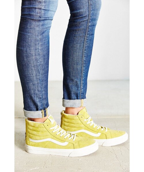 VANS(バンズ)の「Vans Sk8-Hi Scotchgard Slim Sneaker(スニーカー・レディース・Blue/Yellow・W 10/M 8.5/W 5/M 3.5/W 6.5/M 5/W 6/M 4.5/W 7.5/M 6/W 7/M 5.5/W 8.5/M 7/W 8/M 6.5/W 9.5/M 8/W 9/M 7.5)」の6枚目の写真