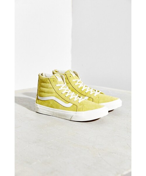 VANS(バンズ)の「Vans Sk8-Hi Scotchgard Slim Sneaker(スニーカー・レディース・Blue/Yellow・W 10/M 8.5/W 5/M 3.5/W 6.5/M 5/W 6/M 4.5/W 7.5/M 6/W 7/M 5.5/W 8.5/M 7/W 8/M 6.5/W 9.5/M 8/W 9/M 7.5)」の2枚目の写真