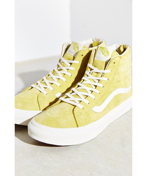 VANS(バンズ)の「Vans Sk8-Hi Scotchgard Slim Sneaker(スニーカー・レディース・Blue/Yellow・W 10/M 8.5/W 5/M 3.5/W 6.5/M 5/W 6/M 4.5/W 7.5/M 6/W 7/M 5.5/W 8.5/M 7/W 8/M 6.5/W 9.5/M 8/W 9/M 7.5)」の4枚目の写真