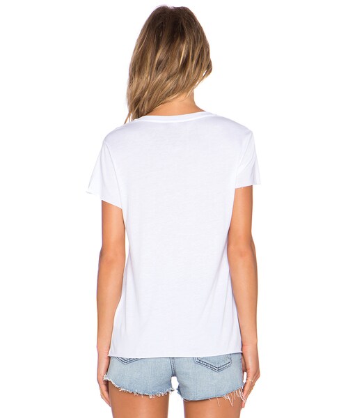 ZOE KARSSEN(ゾーカーセン)の「Zoe Karssen Loose Fit V Neck Tee(Tシャツ/カットソー・レディース・Brown/Blue/White・XS/S/M/L)」の9枚目の写真
