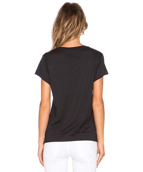 ZOE KARSSEN(ゾーカーセン)の「Zoe Karssen Loose Fit V Neck Tee(Tシャツ/カットソー・レディース・Brown/Blue/White・XS/S/M/L)」の7枚目の写真