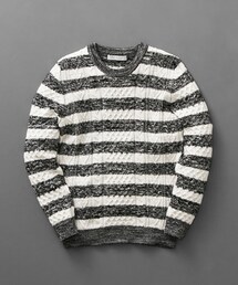 URBAN RESEARCH | ケーブルボーダークルーネック(トップス)