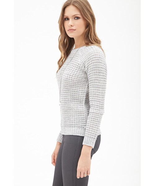 FOREVER 21（フォーエバー トゥエンティーワン）の「FOREVER 21 Essential Waffle Knit Sweater（ニット/セーター・レディース・Red/Blue/White・X-Small/Small/Medium/Large）」の12枚目の写真