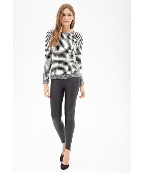 FOREVER 21（フォーエバー トゥエンティーワン）の「FOREVER 21 Essential Waffle Knit Sweater（ニット/セーター・レディース・Red/Blue/White・X-Small/Small/Medium/Large）」の4枚目の写真