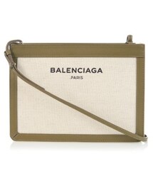 BALENCIAGA | Balenciaga Navy Pochette cotton-canvas cross-body bag(ショルダーバッグ)