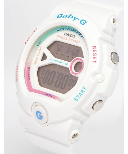 BABY-G(ベイビージー)の「Casio Baby G Bright White Digital Watch(アナログ腕時計・レディース・White・One Size)」の4枚目の写真