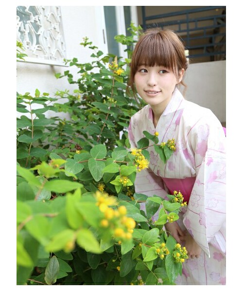 earth music&ecology(アースミュージックアンドエコロジー)の「【Special Price】【WEB限定アイテム】さくらストライプ浴衣(水着/着物・浴衣・ピンク/ブルー・F)」の5枚目の写真