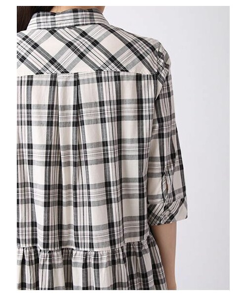 Green Parks fuuwa(グリーンパークスフーワ)の「・Aチェックマキシワンピース(ワンピース/ドレス・ブラック/レッド/ネイビー・F)」の8枚目の写真