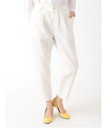 Samansa Mos2 | 綿麻テーパードパンツ 1401463-22-11-12(パンツ)