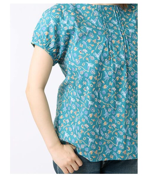 ehka sopo(エヘカソポ)の「海モチーフブラウス 1702965-22-13-11(トップス・オフホワイト/ベージュ/グリーン/ネイビー・M)」の9枚目の写真