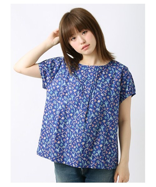 ehka sopo(エヘカソポ)の「海モチーフブラウス 1702965-22-13-11(トップス・オフホワイト/ベージュ/グリーン/ネイビー・M)」の4枚目の写真