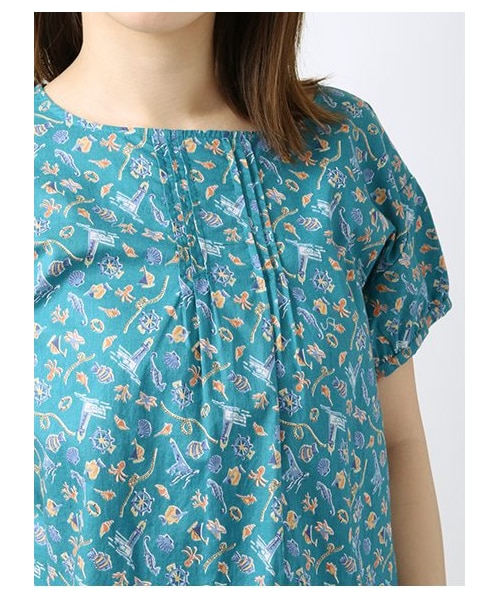 ehka sopo(エヘカソポ)の「海モチーフブラウス 1702965-22-13-11(トップス・オフホワイト/ベージュ/グリーン/ネイビー・M)」の8枚目の写真