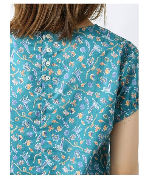 ehka sopo(エヘカソポ)の「海モチーフブラウス 1702965-22-13-11(トップス・オフホワイト/ベージュ/グリーン/ネイビー・M)」の10枚目の写真