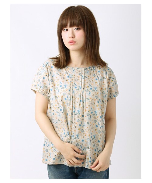 ehka sopo(エヘカソポ)の「海モチーフブラウス 1702965-22-13-11(トップス・オフホワイト/ベージュ/グリーン/ネイビー・M)」の2枚目の写真