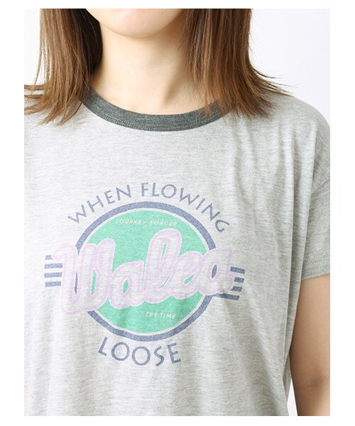 ehka sopo(エヘカソポ)の「天竺ロゴプリントTシャツ 1203001-22-13-11(トップス・オフホワイト/グレー/ブルー・M)」の7枚目の写真