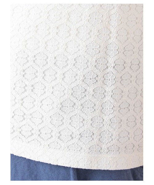 ehka sopo（エヘカソポ）の「ラッセルレースフリル袖プルオーバー 1203058-22-13-11（トップス・アイボリー/オフホワイト・M）」の9枚目の写真